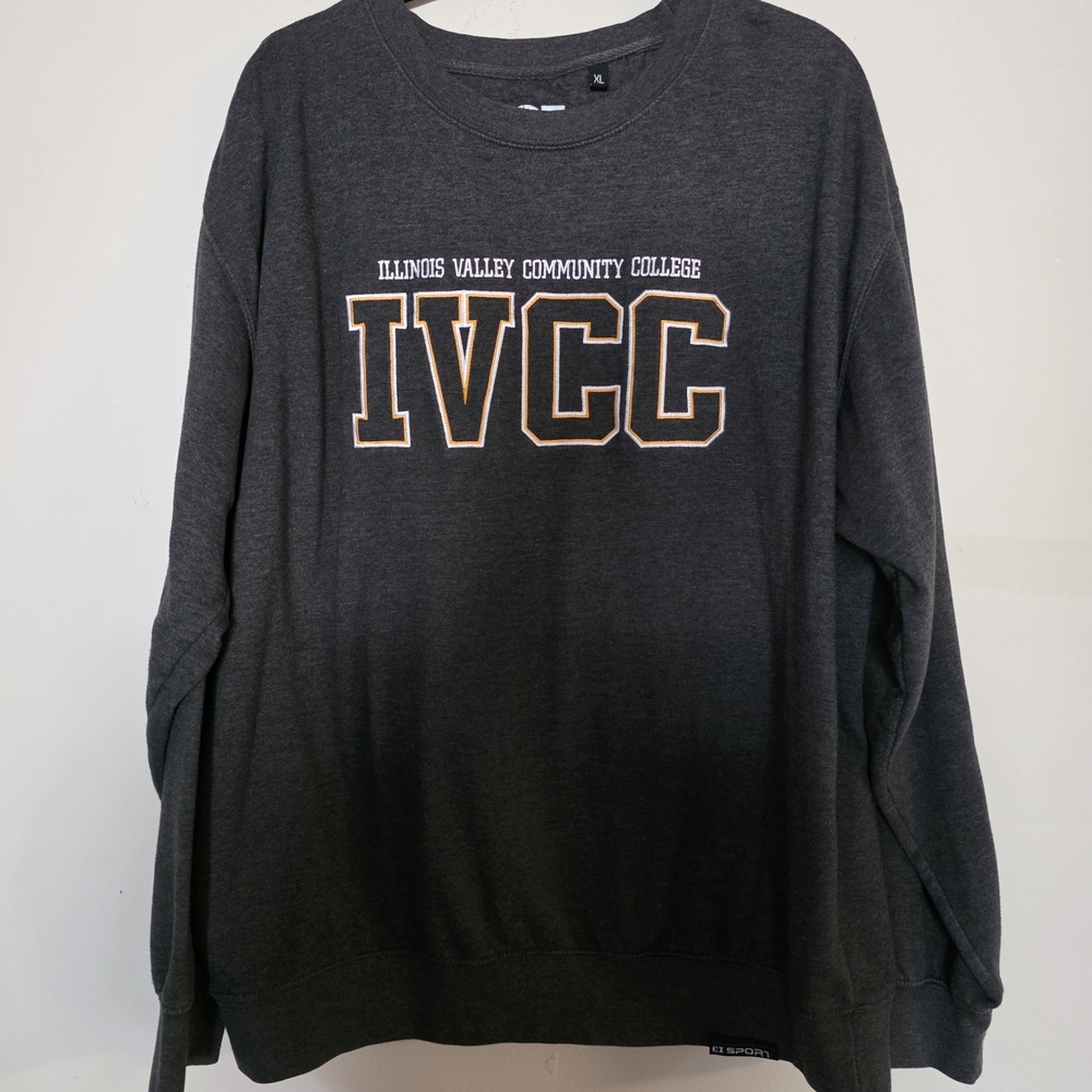 IVCC Illinois Valley Community College Gray Sweater XL